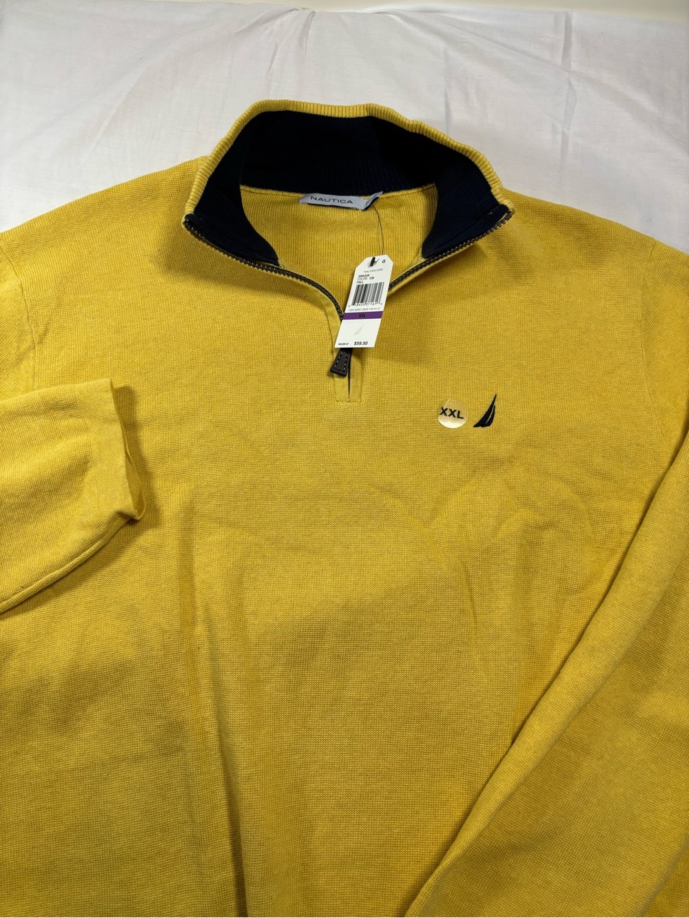 Mens Nautica XXL 2xl Quarter Zip Pullover Sweater New With Tags  NWT
